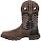 Durango Men's Waterproof Western Work Boot, 10.5 W, Steel Toe, 11 in H, Chocolate Safari/Elephant Black DDB0176 - alternate 3
